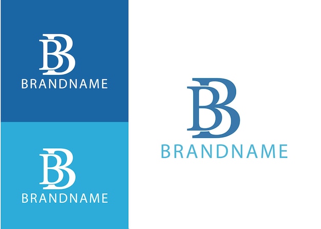 szablon logo litery bb