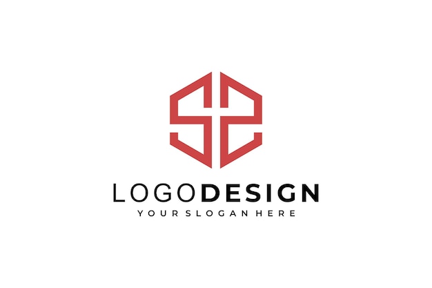 Szablon logo litery SS Unikalny nowoczesny kreatywny logotip Ikona wektorowa