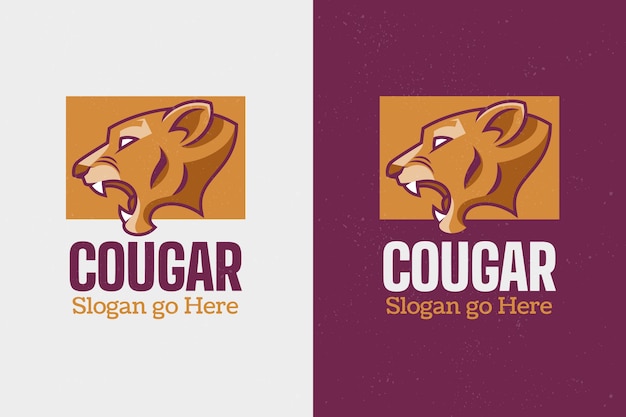 Plik wektorowy szablon logo marki cougar