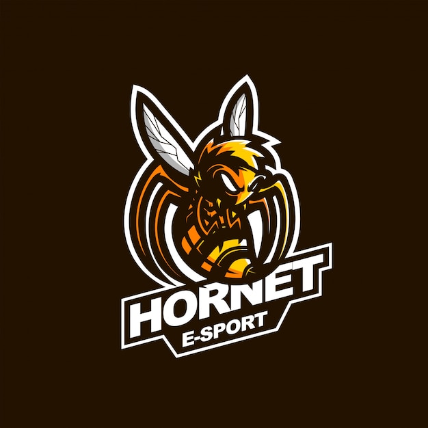 Szablon Logo Maskotka Gier Dla Pszczół Hornet E-sport