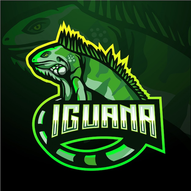 Szablon Logo Maskotka Iguana Esport