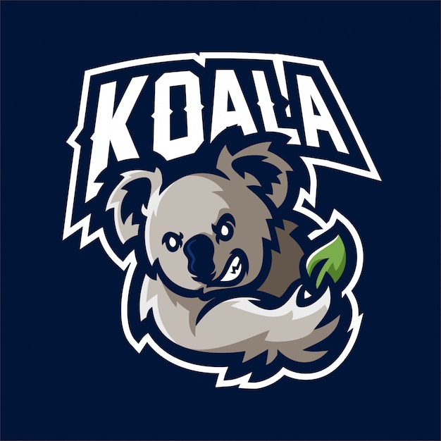 Szablon Logo Maskotka Koala Esport Gaming