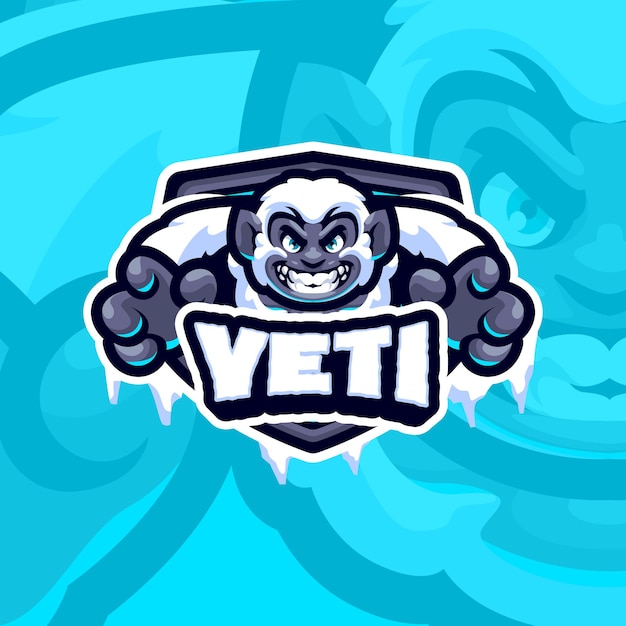 Szablon Logo Maskotka Yeti