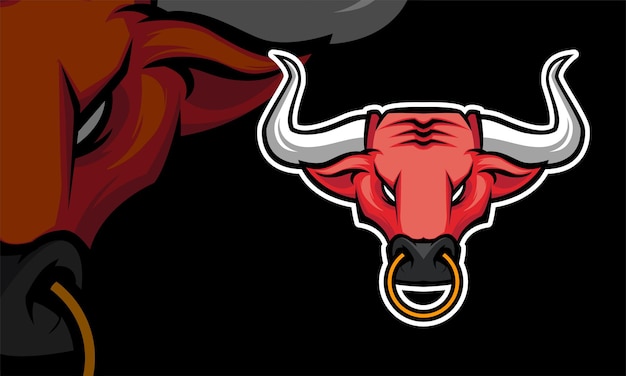 Szablon Logo Maskotki Do Gier Sportowych Buffalo Premium Wektor