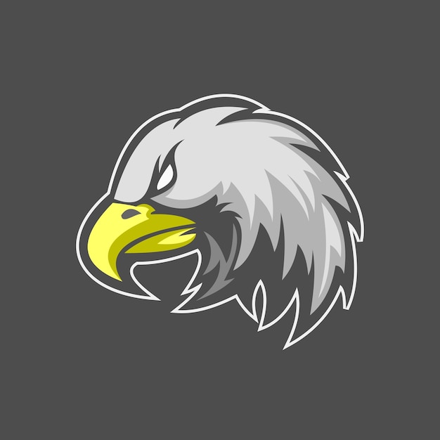 Plik wektorowy szablon logo maskotki e-sportowej głowy orła