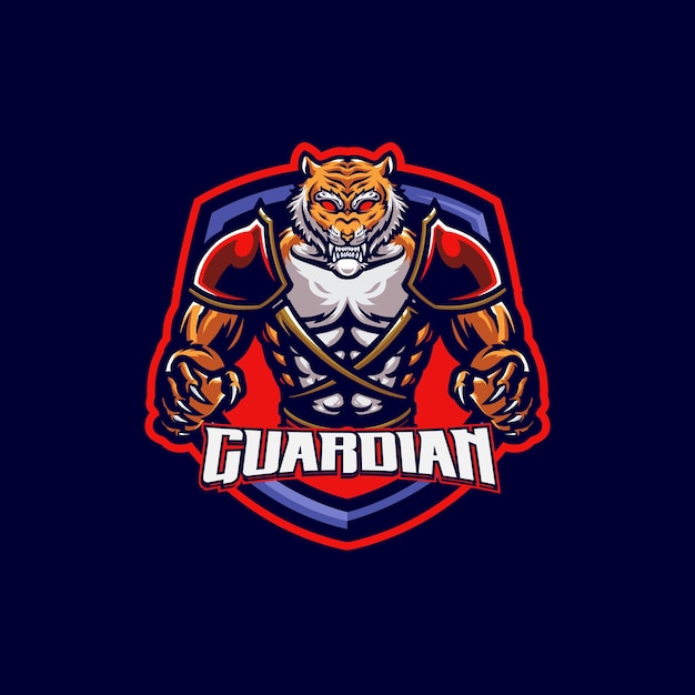 Szablon Logo Maskotki Spartan Tiger