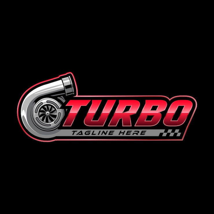 Wektor szablon logo maszyny turbo logo garażu