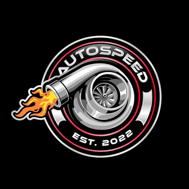 Wektor szablon logo maszyny turbo logo garażu