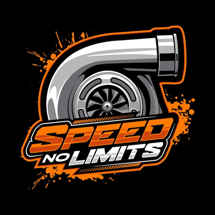Wektor szablon logo maszyny turbo logo garażu