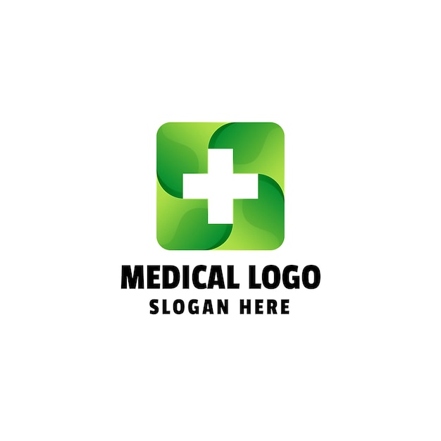 Szablon logo medycznego gradientu