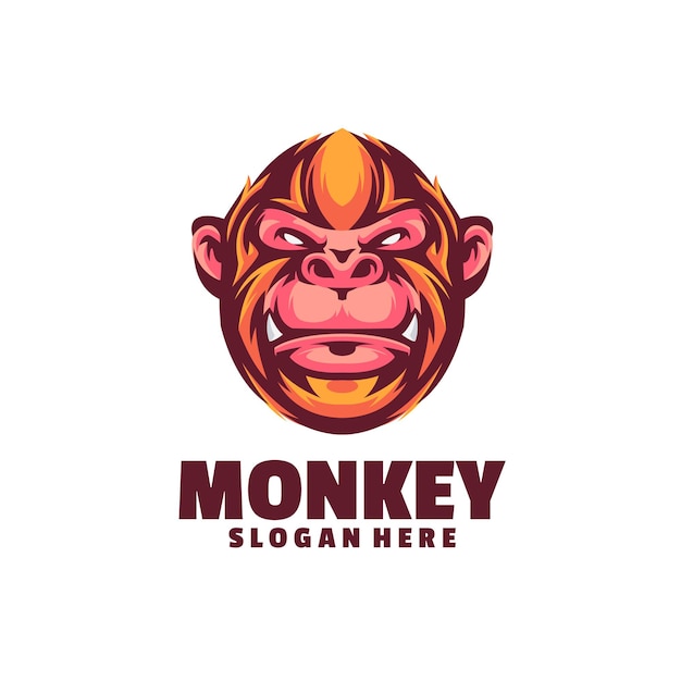 Szablon Logo Monkey Jest Oparty Na Wektorach