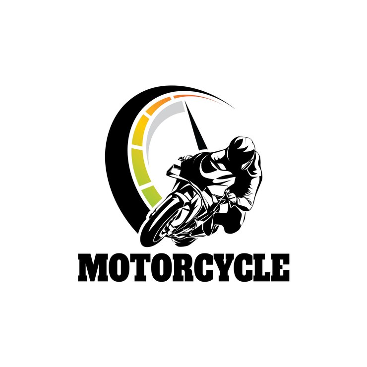 Szablon logo motocykla sportowego wektor