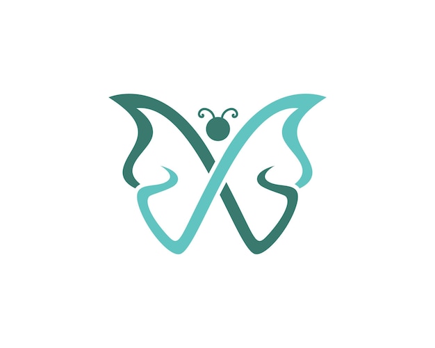 Szablon Logo Motyl Piękna