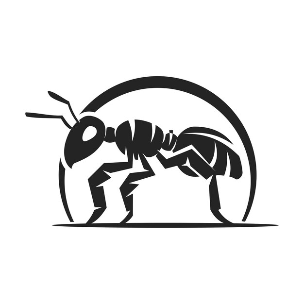 Szablon Logo Mrówki Izolowana Tożsamość Marki Ikona Abstrakcyjna Grafika Wektorowa