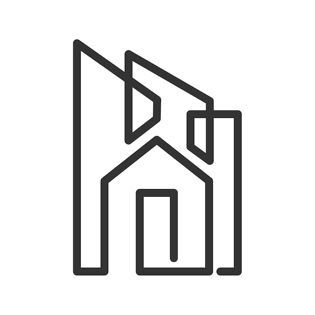 Szablon Logo Nieruchomości Ikona Ilustracja Tożsamość Marki