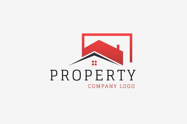 Plik wektorowy szablon logo nieruchomości mieszkalnej