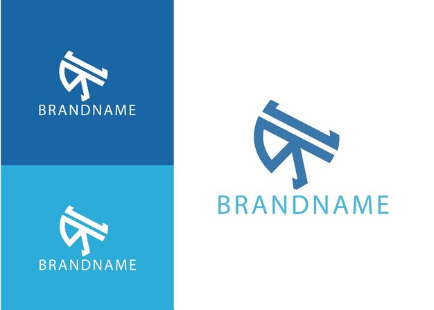 Szablon logo nowoczesnego monogramu początkowej litery ri