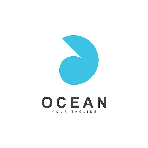 Plik wektorowy szablon logo ocean wave wektor ocean proste i nowoczesne projektowanie logo