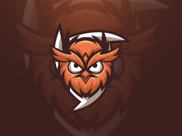 Szablon Logo Owl Head Professional Esport