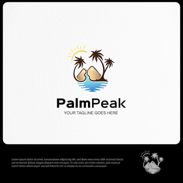 Plik wektorowy szablon logo palm peak