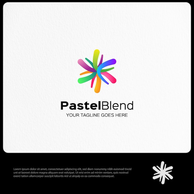 Szablon logo pastelowej mieszanki