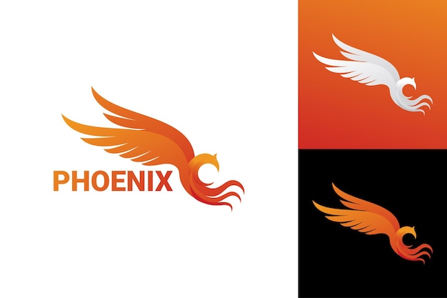 Szablon Logo Phoenix Wektor Premium