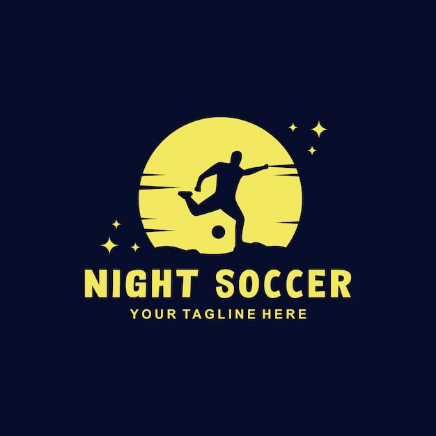 Szablon Logo Piłka Nożna Noc