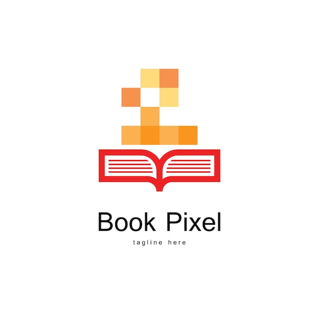 Szablon Logo Pixel Book