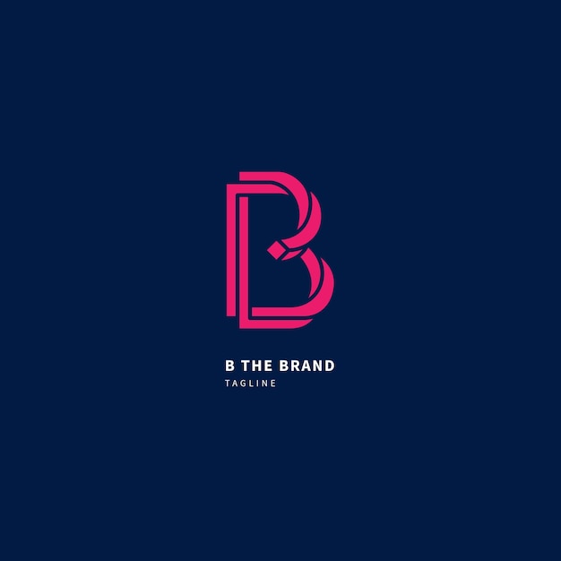 Plik wektorowy szablon logo płaska litera b