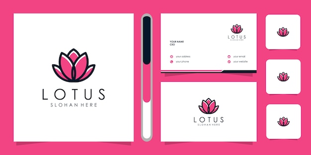 Szablon Logo Projektu Kwiaty Lotosu
