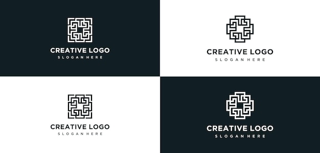 Szablon logo projektu okrągłego listu TL