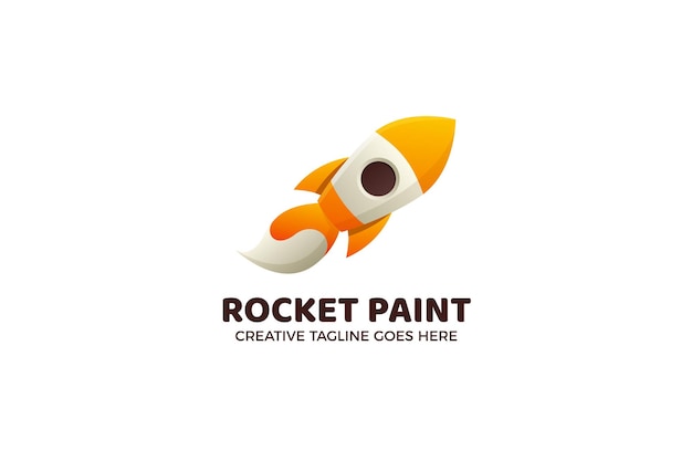 Szablon Logo rakiety farby pędzla
