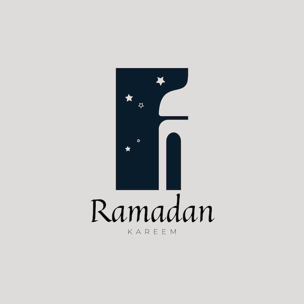 Szablon logo Ramadan Inspiracja logo meczetu Ilustracja wektorowa