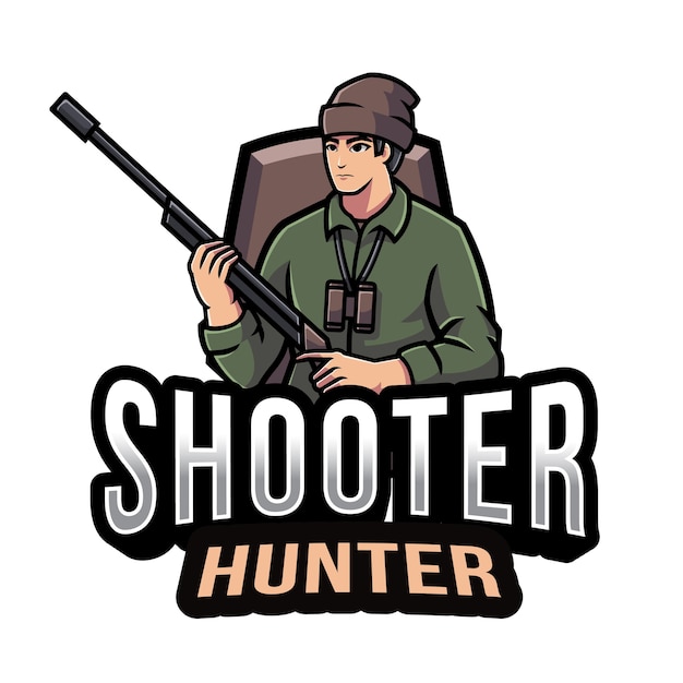 Szablon Logo Shooter Hunter