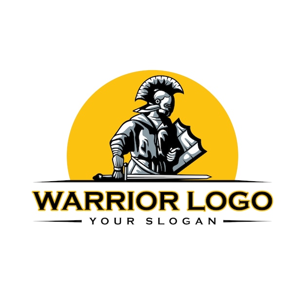 Plik wektorowy szablon logo spartan knight warrior