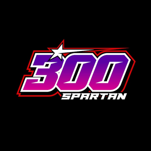 Plik wektorowy szablon logo spartan numer 300