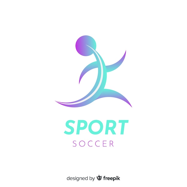 Szablon Logo Sportu Z Abstrakcyjny Kształt