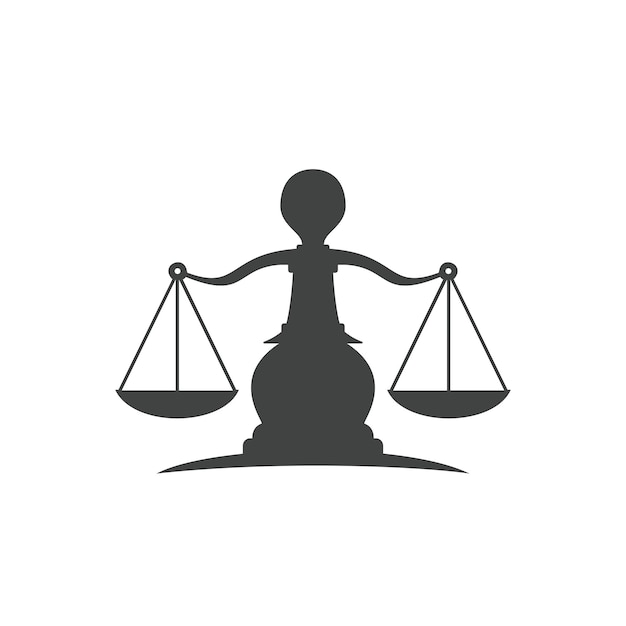 Szablon Logo Sprawiedliwości Symbol, Projektowanie Logo Wektor Równości Podwozia.