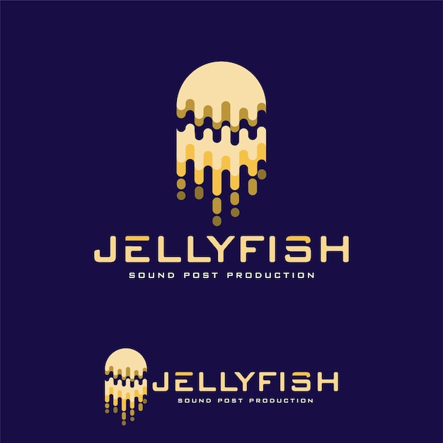 Szablon Logo Streszczenie Wektor Jellyfish