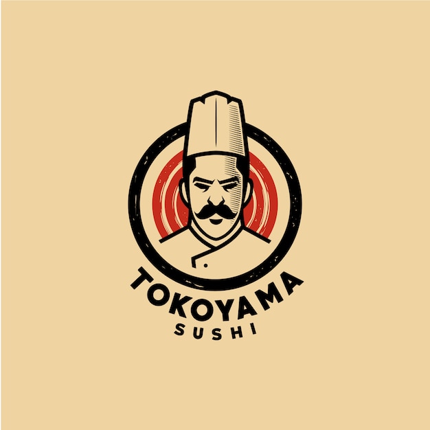 Szablon Logo Sushi Szefa Kuchni