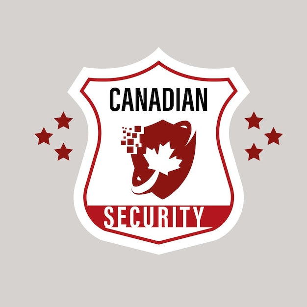 Szablon Logo Tarczy Bezpieczeństwo Logo Bezpieczeństwa Kanady