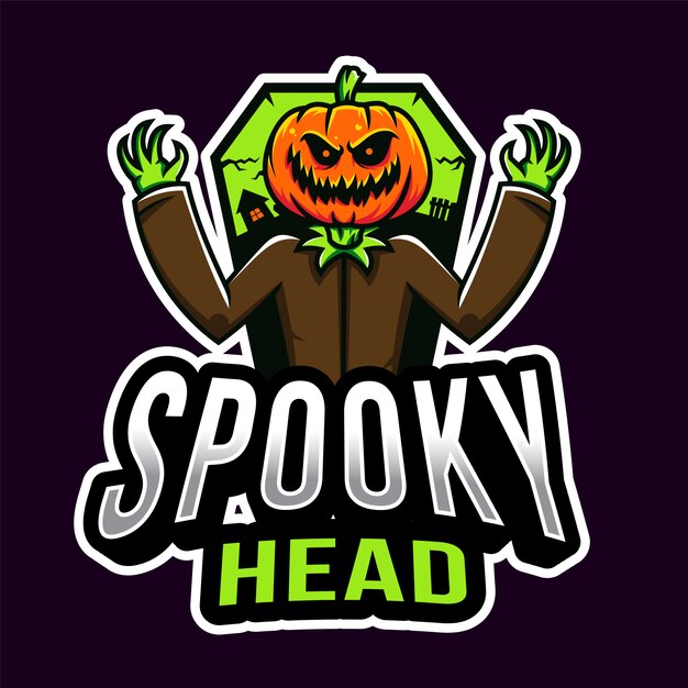 Szablon Logo Upiorny Szef Halloween Esport