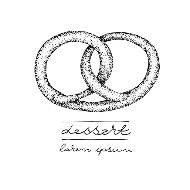 Plik wektorowy szablon logo wektor z precel
