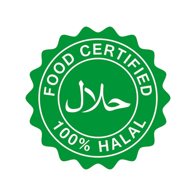 Plik wektorowy szablon logo wektorowego etykiety żywności halal