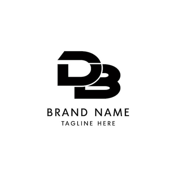 Szablon logo wektorowego znaku DB