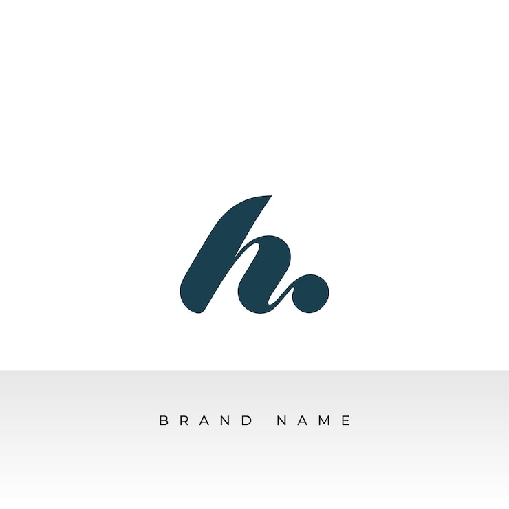 Wektor szablon logo wolnego gradientu wektorowego litery h w pliku eps