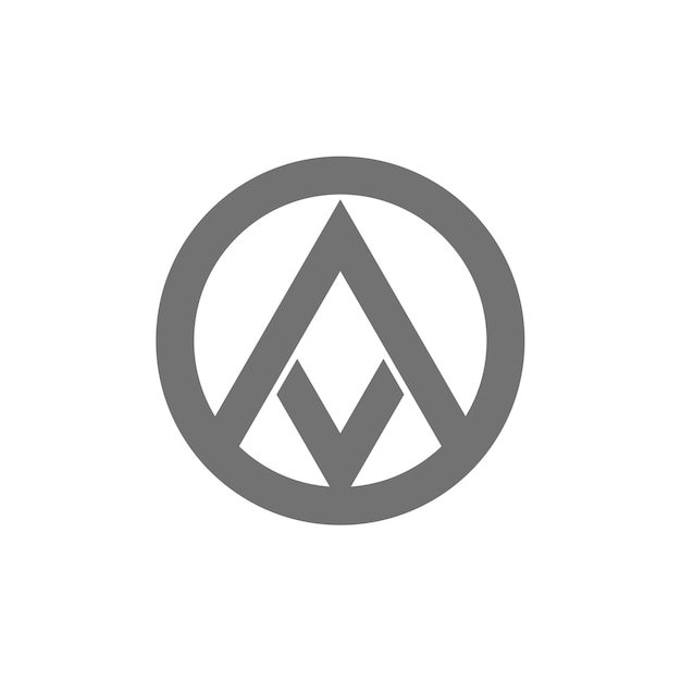 Szablon logo z literą w kręgu