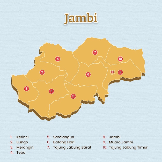 Szablon Mapy Prowincji Jambi Dla Zasobów Wektorowych