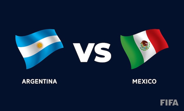 Szablon meczu piłki nożnej Argentyna vs Meksyk