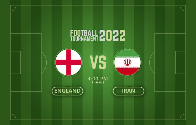 Szablon Meczu Piłki Nożnej Fifa 2022 Anglia Vs Iran